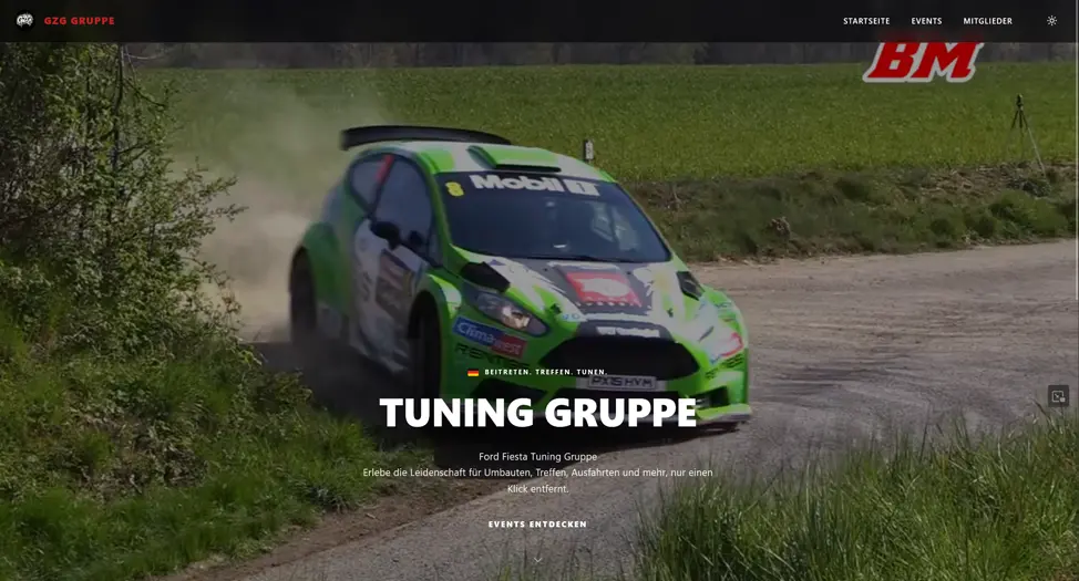 Website for a car tuning group